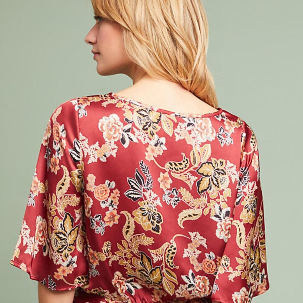 NWT Anthropologie Josie Floral Blouse by ISLA MAUDE - Picture 2 of 6